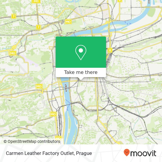 Карта Carmen Leather Factory Outlet, Ječná 1 120 00 Praha