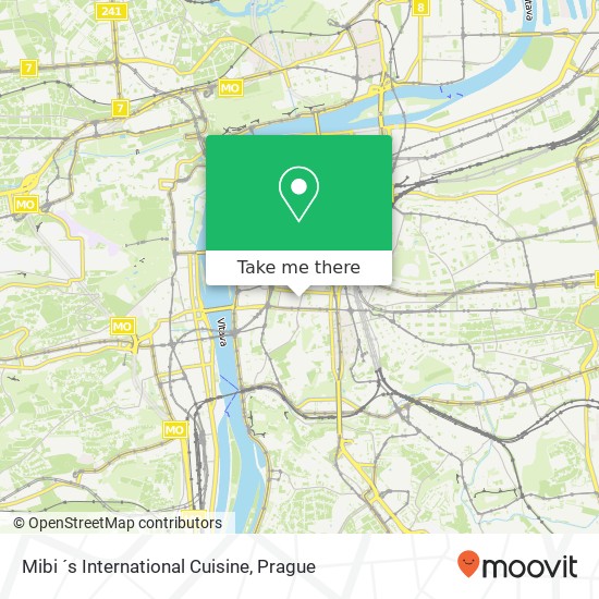 Карта Mibi ´s International Cuisine, Štěpánská 539 / 9 120 00 Praha