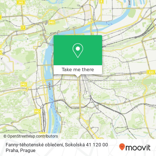 Карта Fanny-těhotenské oblečení, Sokolská 41 120 00 Praha