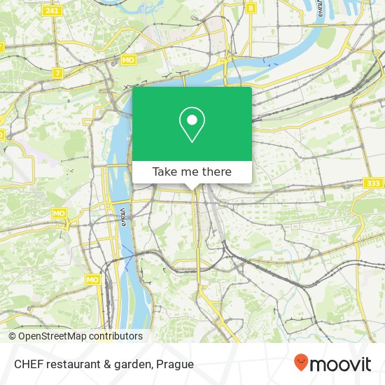 Карта CHEF restaurant & garden, Žitná 46 120 00 Praha