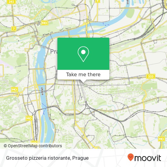 Карта Grosseto pizzeria ristorante, náměstí Míru 1219 / 2 120 00 Praha