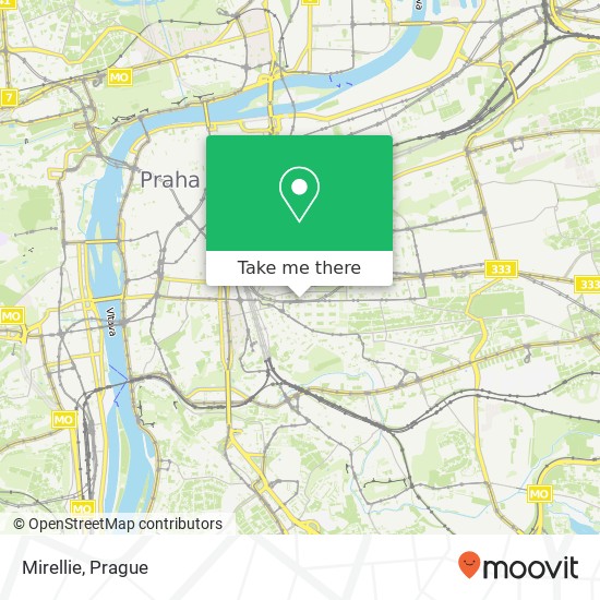 Карта Mirellie, Korunní 783 / 23 120 00 Praha