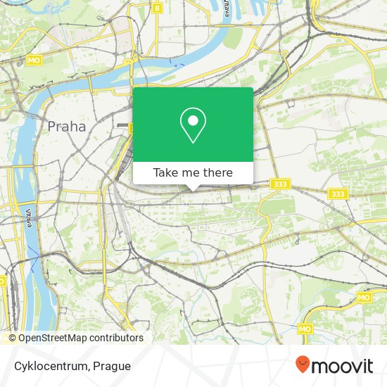 Карта Cyklocentrum, Řipská 27 130 00 Praha