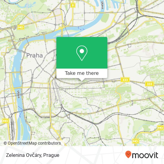 Карта Zelenina Ovčáry, náměstí Jiřího z Poděbrad 130 00 Praha