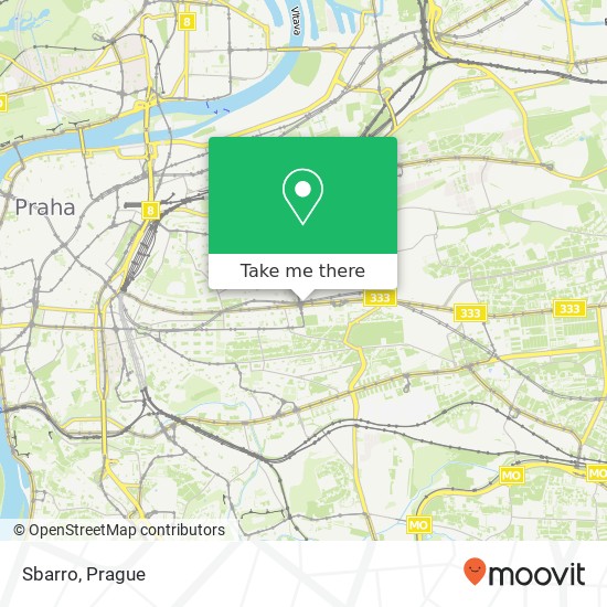 Карта Sbarro, Vinohradská 151 130 00 Praha