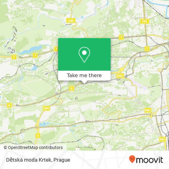 Dětská moda Krtek, U Kaštanu 4 169 00 Praha map