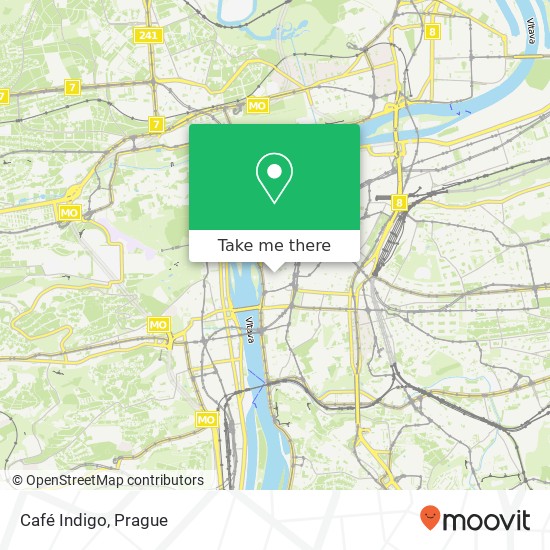 Карта Café Indigo, Opatovická 1737 / 3 110 00 Praha