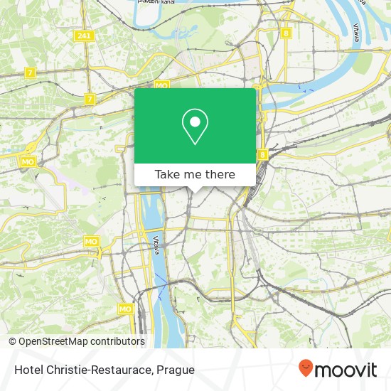 Карта Hotel Christie-Restaurace, Vladislavova 1477 / 20 110 00 Praha