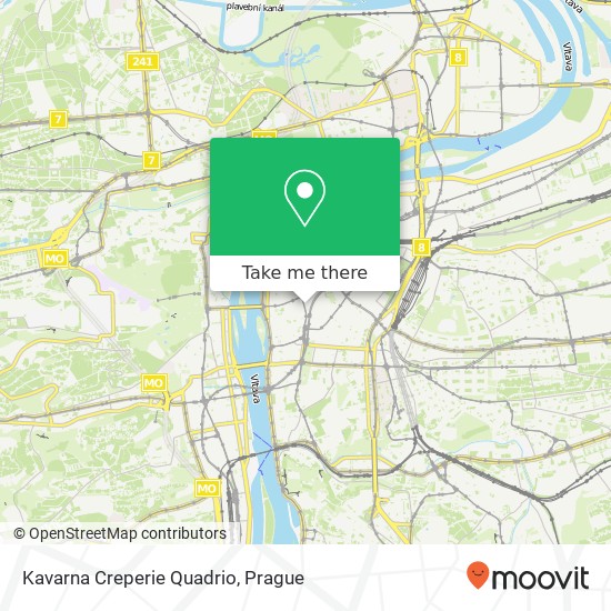 Карта Kavarna Creperie Quadrio, Spálená 2121 / 22 110 00 Praha