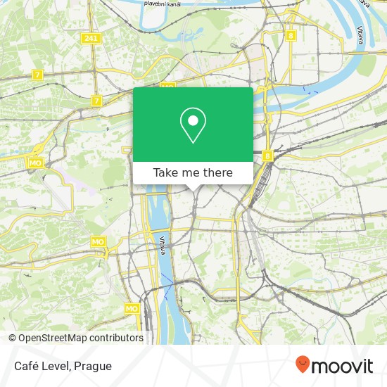 Карта Café Level, Spálená 22 110 00 Praha