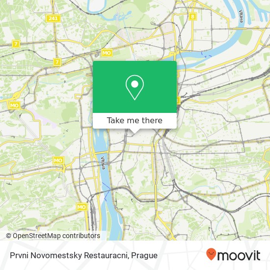 Карта Prvni Novomestsky Restauracni, Vodičkova 682 / 20 110 00 Praha