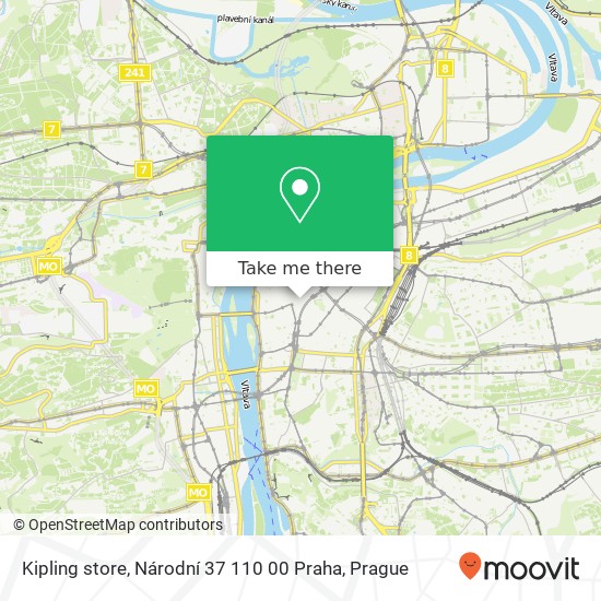 Карта Kipling store, Národní 37 110 00 Praha