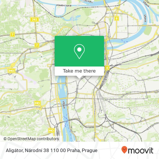 Aligátor, Národní 38 110 00 Praha map