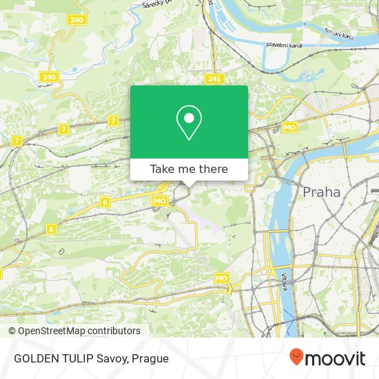 GOLDEN TULIP Savoy, Keplerova 6 169 00 Praha map