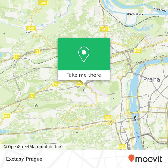 Карта Exxtasy, Bělohorská 12 169 00 Praha