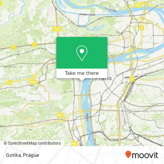 Карта Gotika, Na Kampě 14 118 00 Praha