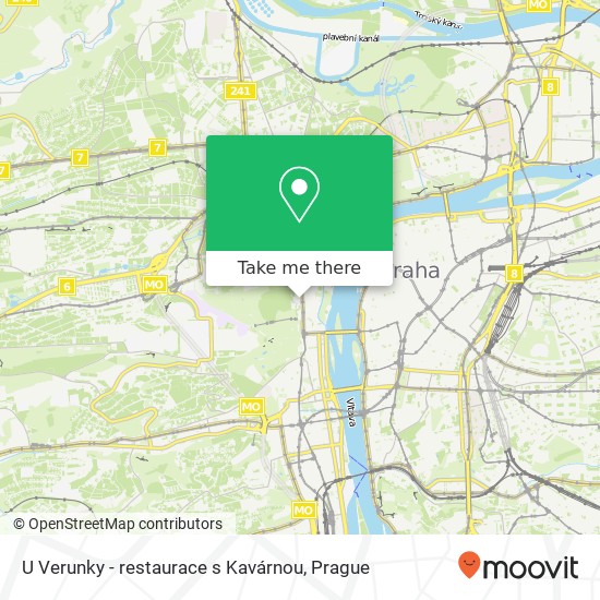Карта U Verunky - restaurace s Kavárnou, Hellichova 397 / 14 118 00 Praha