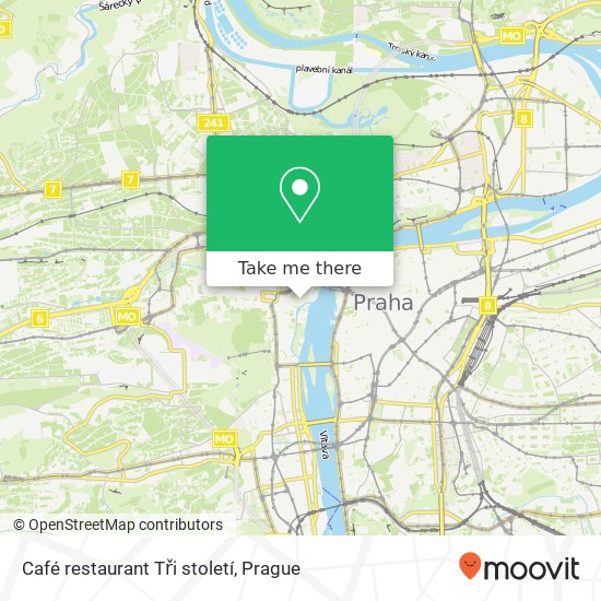 Café restaurant Tři století, Míšeňská 4 118 00 Praha map