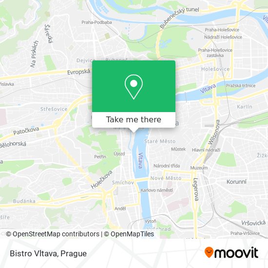 Bistro Vltava map