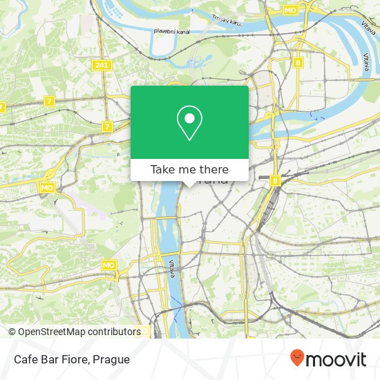 Карта Cafe Bar Fiore, Liliová 1070 / 18 110 00 Praha