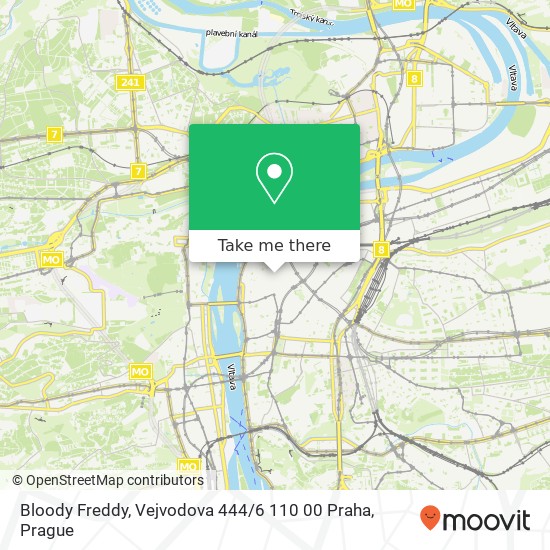 Карта Bloody Freddy, Vejvodova 444 / 6 110 00 Praha