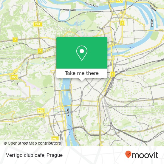 Карта Vertigo club cafe, Uhelný trh 512 / 5 110 00 Praha