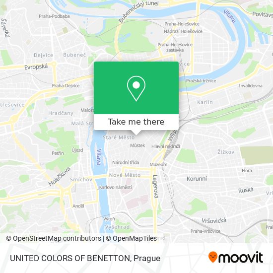 UNITED COLORS OF BENETTON map