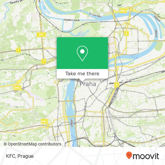 Карта KFC, Kaprova 14 110 00 Praha