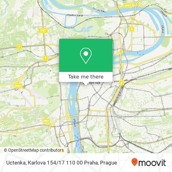 Карта Uctenka, Karlova 154 / 17 110 00 Praha