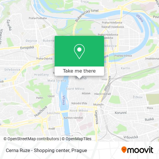 Карта Cerna Ruze - Shopping center