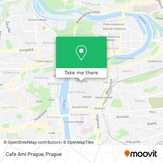 Карта Cafe Ami Prague