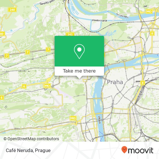 Карта Café Neruda, Nerudova 18 118 00 Praha