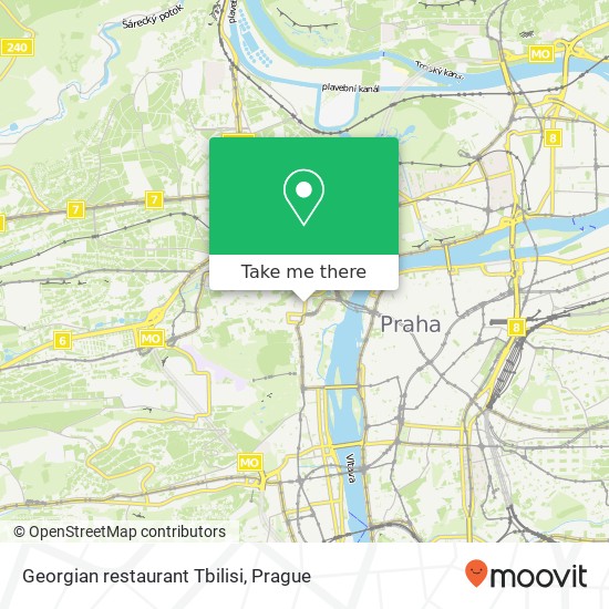 Карта Georgian restaurant Tbilisi, Tomášská 14 / 13 118 00 Praha