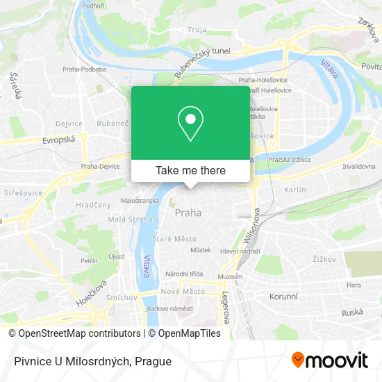 Карта Pivnice U Milosrdných