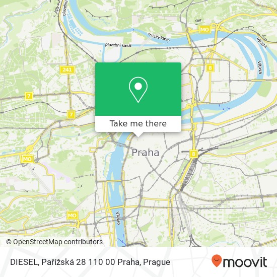 Карта DIESEL, Pařížská 28 110 00 Praha