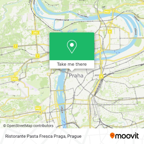 Карта Ristorante Pasta Fresca Praga
