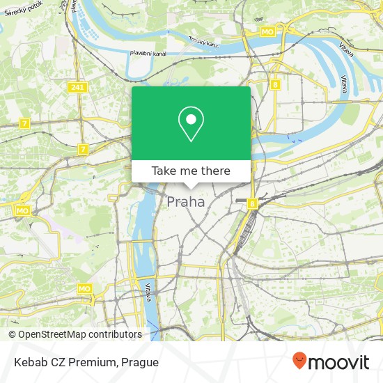 Карта Kebab CZ Premium, Dlouhá 618 / 14 110 00 Praha