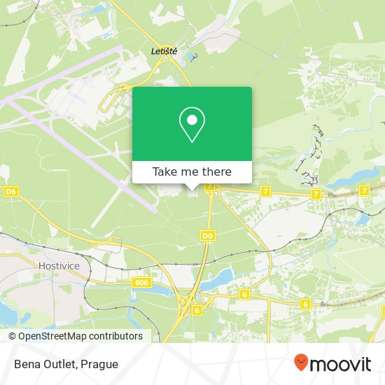 Карта Bena Outlet, 161 00 Praha