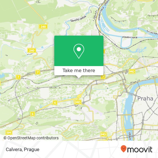 Карта Calvera, Na Ořechovce 162 00 Praha