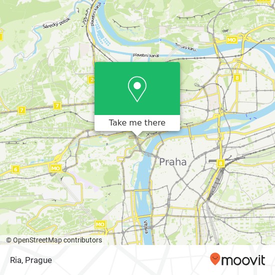 Карта Ria, Pod Bruskou 7 119 00 Praha