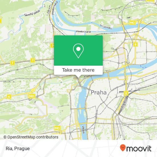 Ria, Pod Bruskou 7 119 00 Praha map