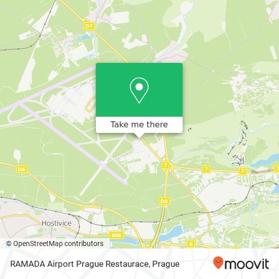 Карта RAMADA Airport Prague Restaurace, K Letišti 1067 / 25a 161 00 Praha