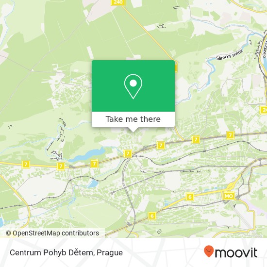 Карта Centrum Pohyb Dětem, Vokovická 374 / 34 160 00 Praha