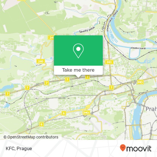 Карта KFC, Evropská 2591 / 33d 160 00 Praha