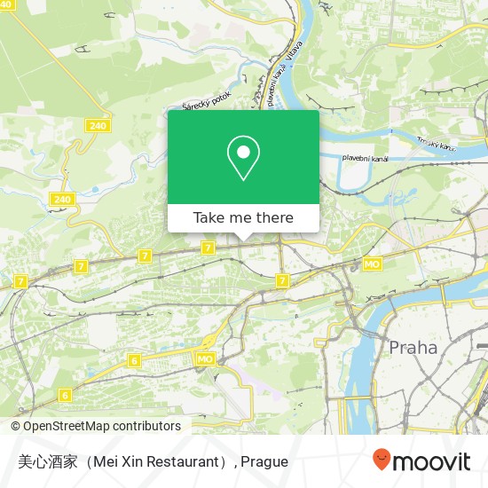 Карта 美心酒家（Mei Xin Restaurant）, Evropská 529 / 24 160 00 Praha