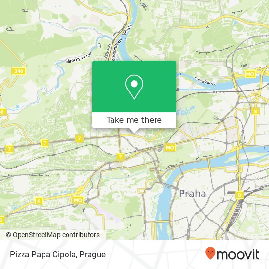 Pizza Papa Cipola, V. P. Čkalova 24 160 00 Praha map