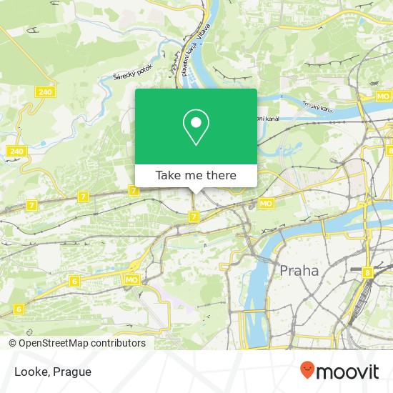 Looke, Na Hutích 3 160 00 Praha map