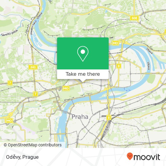Oděvy, Milady Horákové 71 170 00 Praha map