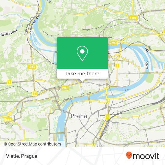Карта Vietle, Milady Horákové 526 / 77 170 00 Praha
