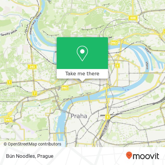 Карта Bún Noodles, Milady Horákové 526 / 77 170 00 Praha